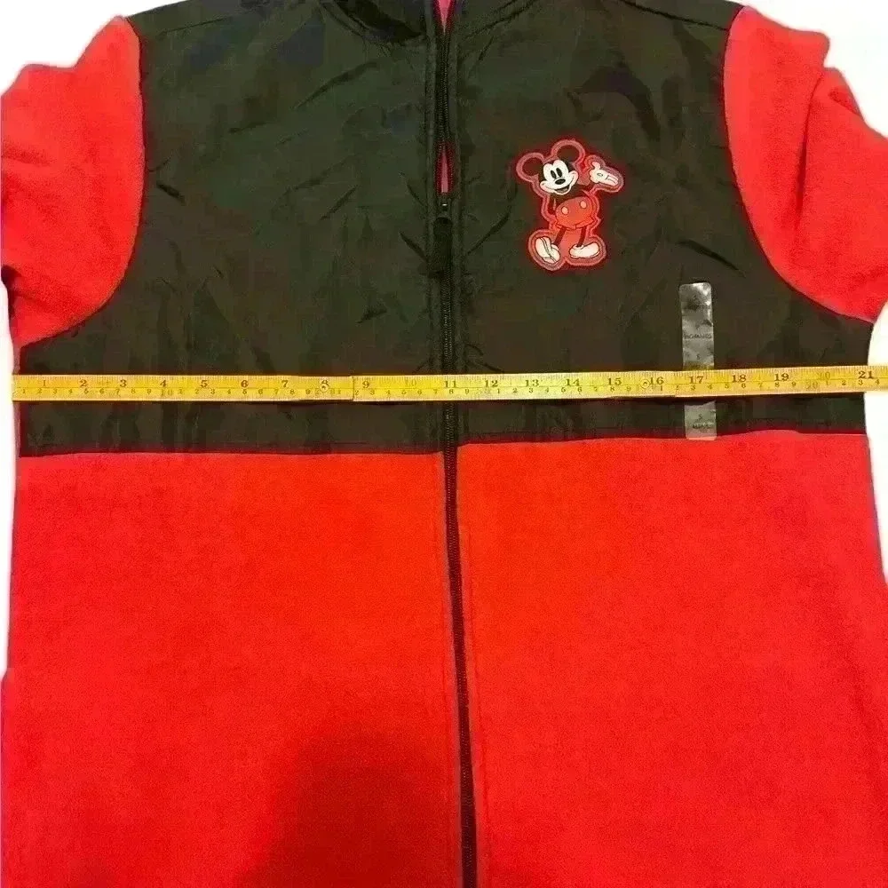 Disney Japan- Mickey Mouse Men’s Fleece. Red/ Black. Size- S